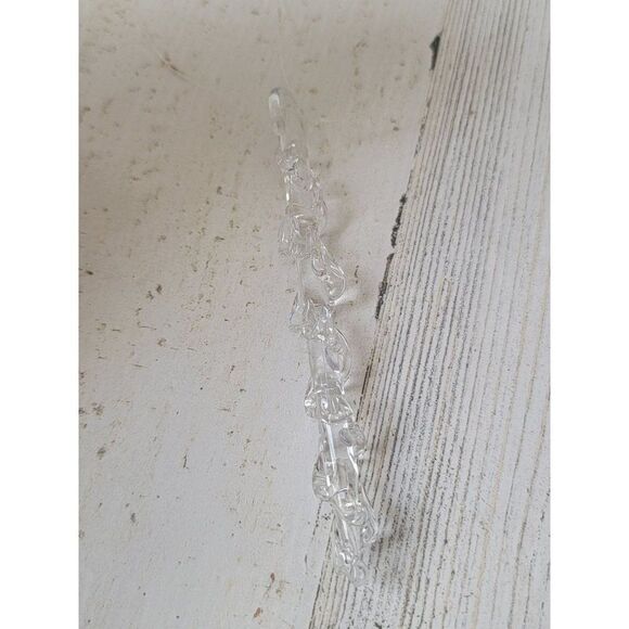 Swirl icicle clear ornament Xmas decor figure - Picture 1 of 4